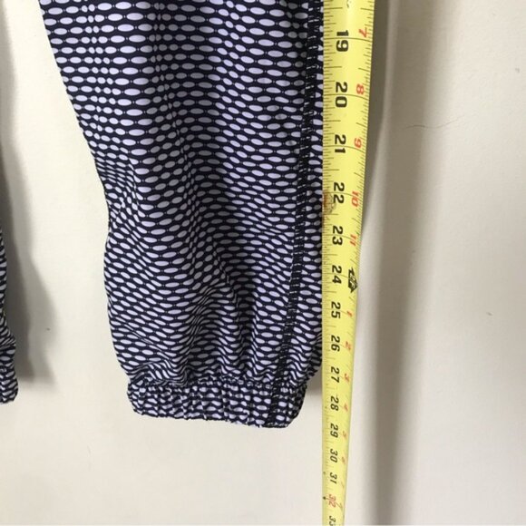 Pure & Simple Active NEW Crop Joggers Pants Zipper Pockets Drawcord Yoga Print - Picture 11 of 11